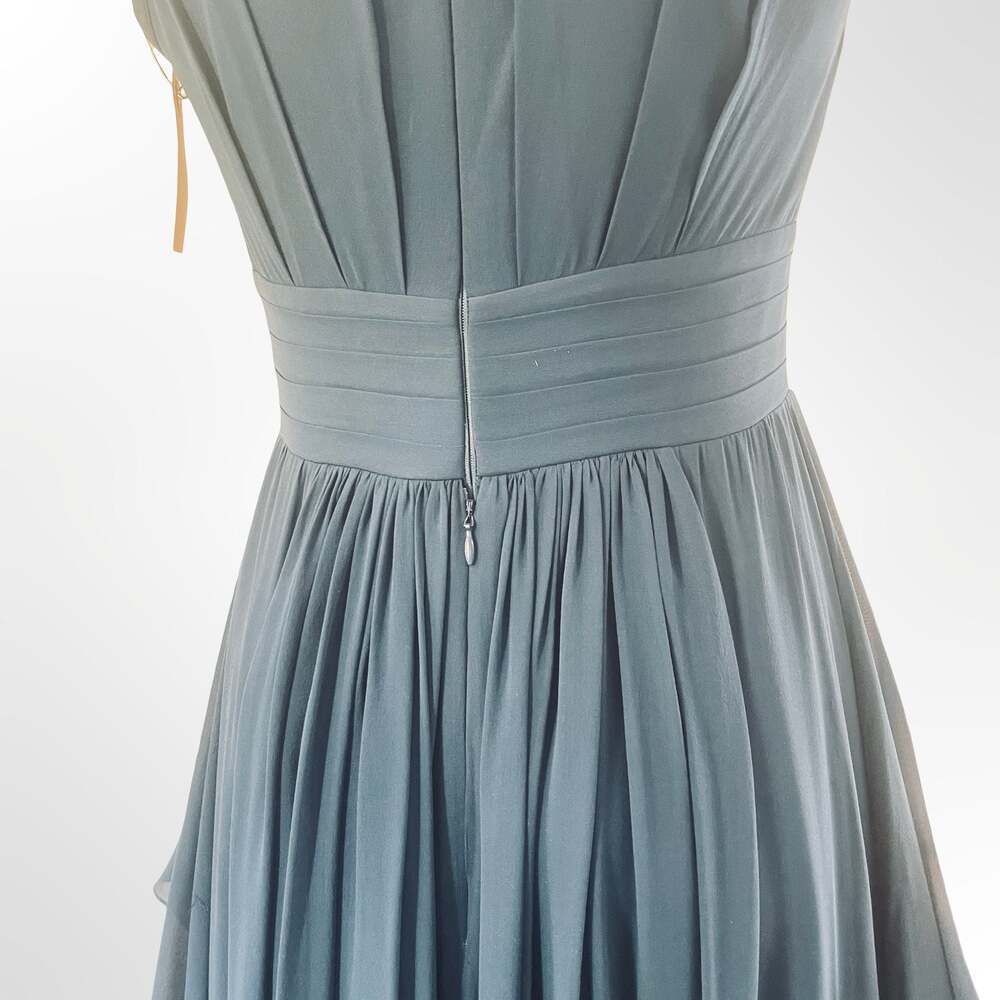 Elie Saab Cobalt silk-chiffon 100% silk - MINT in size S - Picture 6 of 8